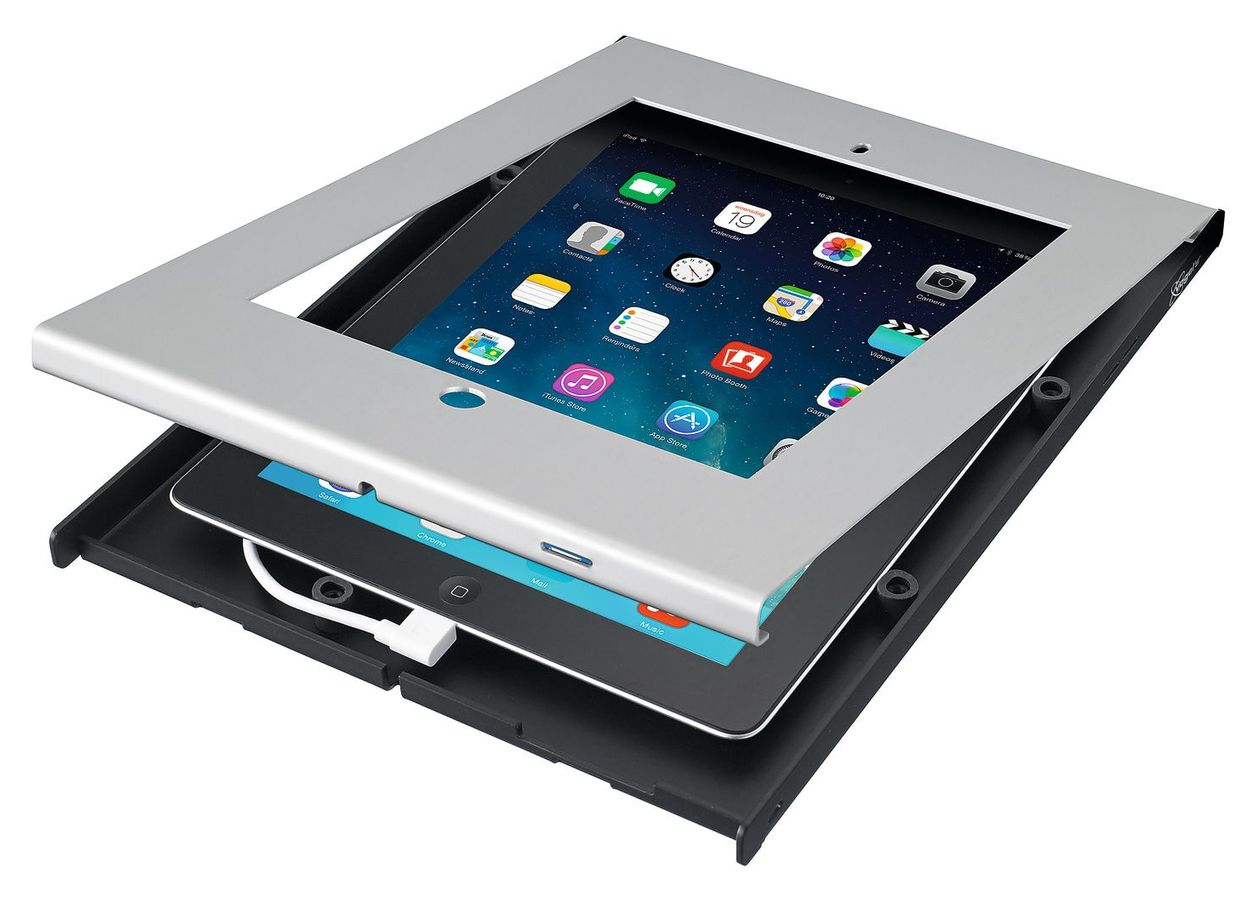 PTS1215 TabLock Tablethalterung aus Aluminium, Stahl Apple iPad mini 1./2./3.Gen  (Silber) 