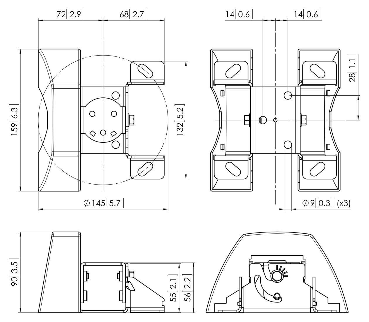 PUC1035 Deckenadapter 