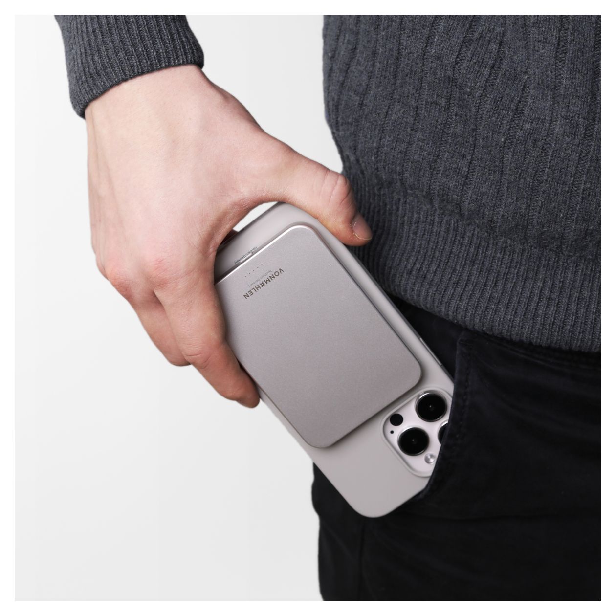 Evergreen Mag Magnetic 5000 mAh Powerbank USB Typ-C Kabelloses Laden  (Weiß) 