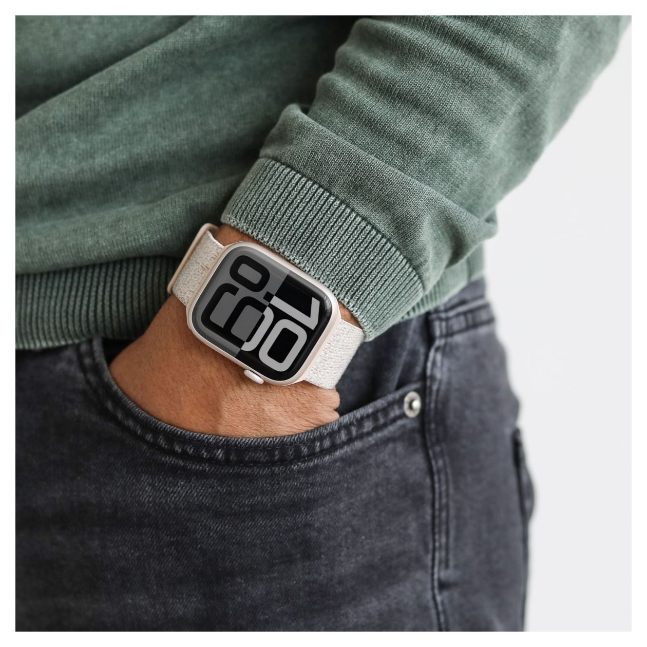 Fitness Loop 2 Armband Apple Watch 40 / 41 / 42 mm  (Cremefarben) 