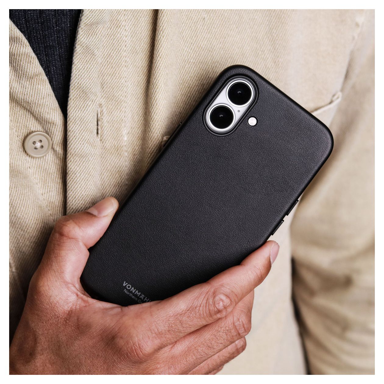 Like Leather Case Cover für Apple iPhone 17  (Schwarz) 