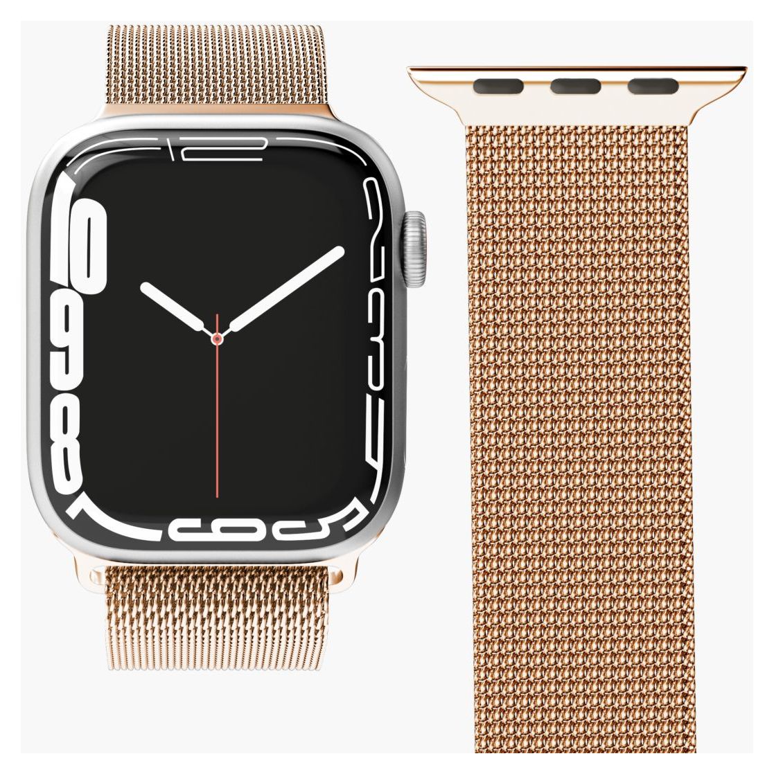 Milanese Loop Armband Apple Watch 42 mm | 44 mm | 45 mm | 49 mm  (Roségold) 