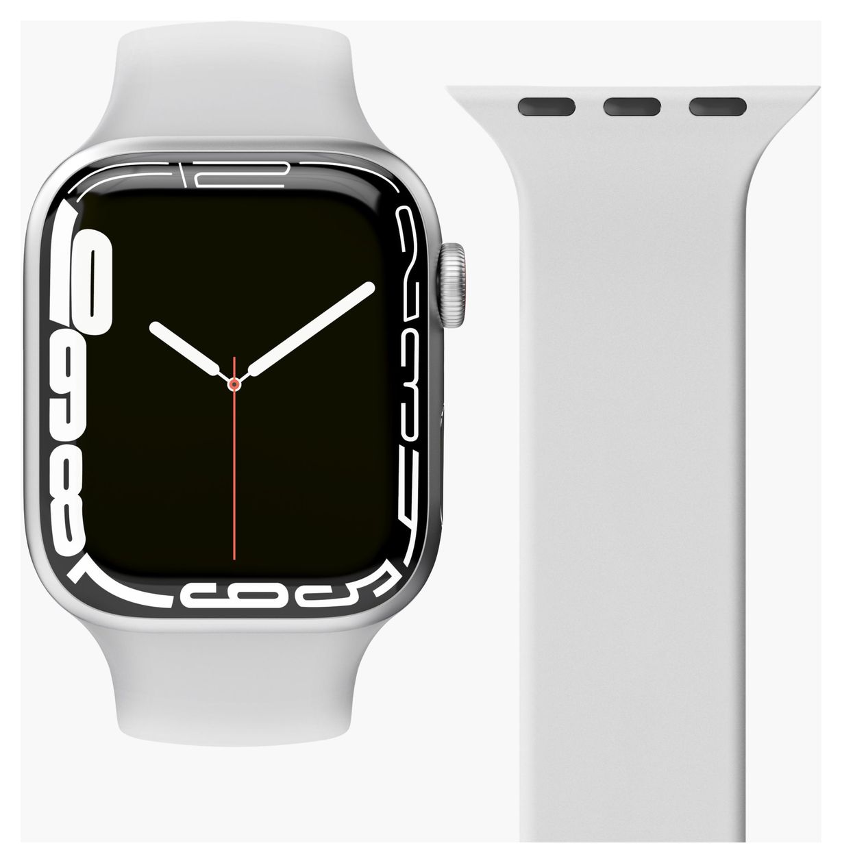 Solo Loop Armband S Apple Watch 42 mm / 44 mm / 45 mm / 49 mm  (Hellgrau) 