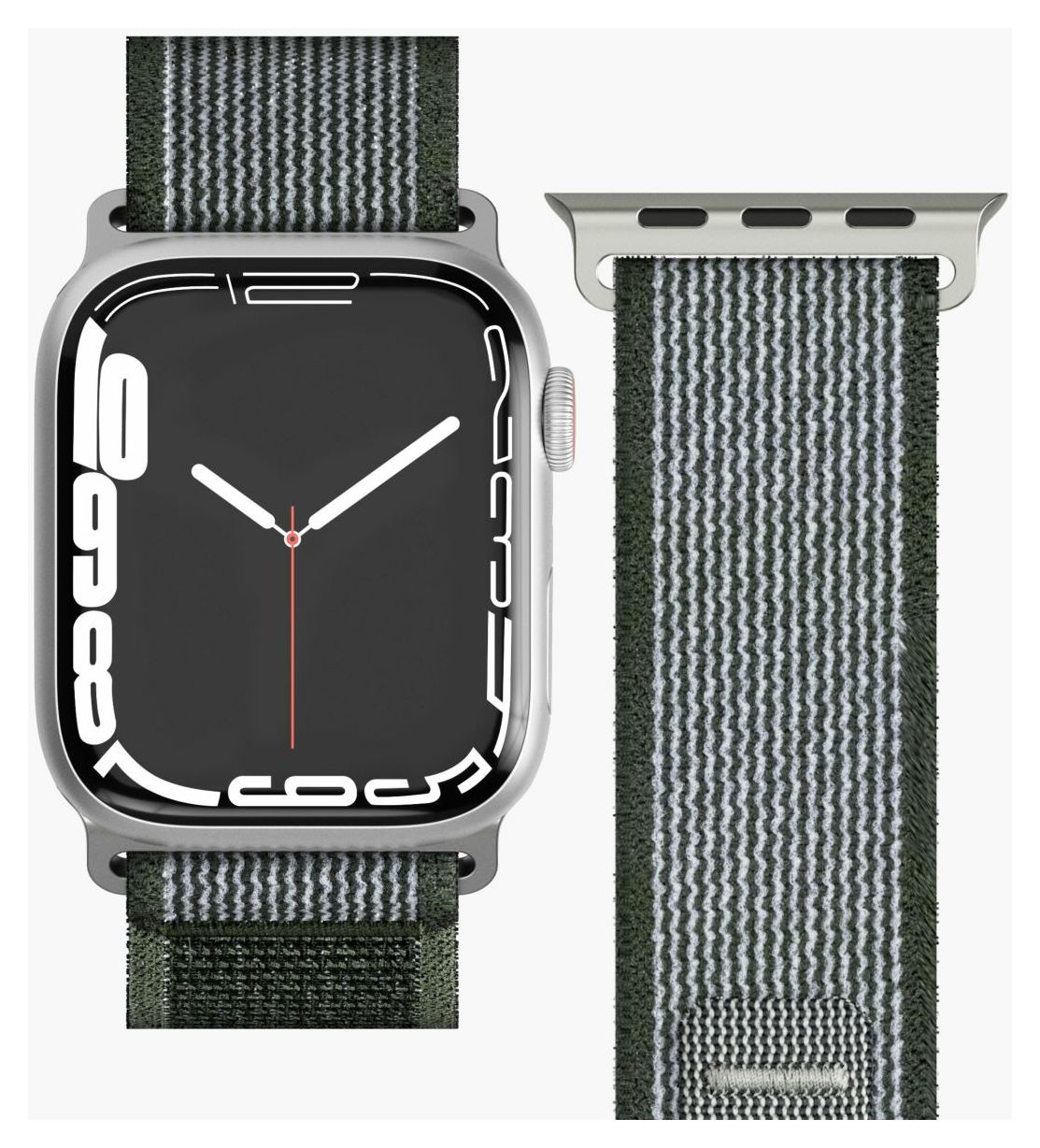 Trekking Loop Armband Apple Watch 38 mm / 40 mm / 41 mm  (Grün, Weiß) 