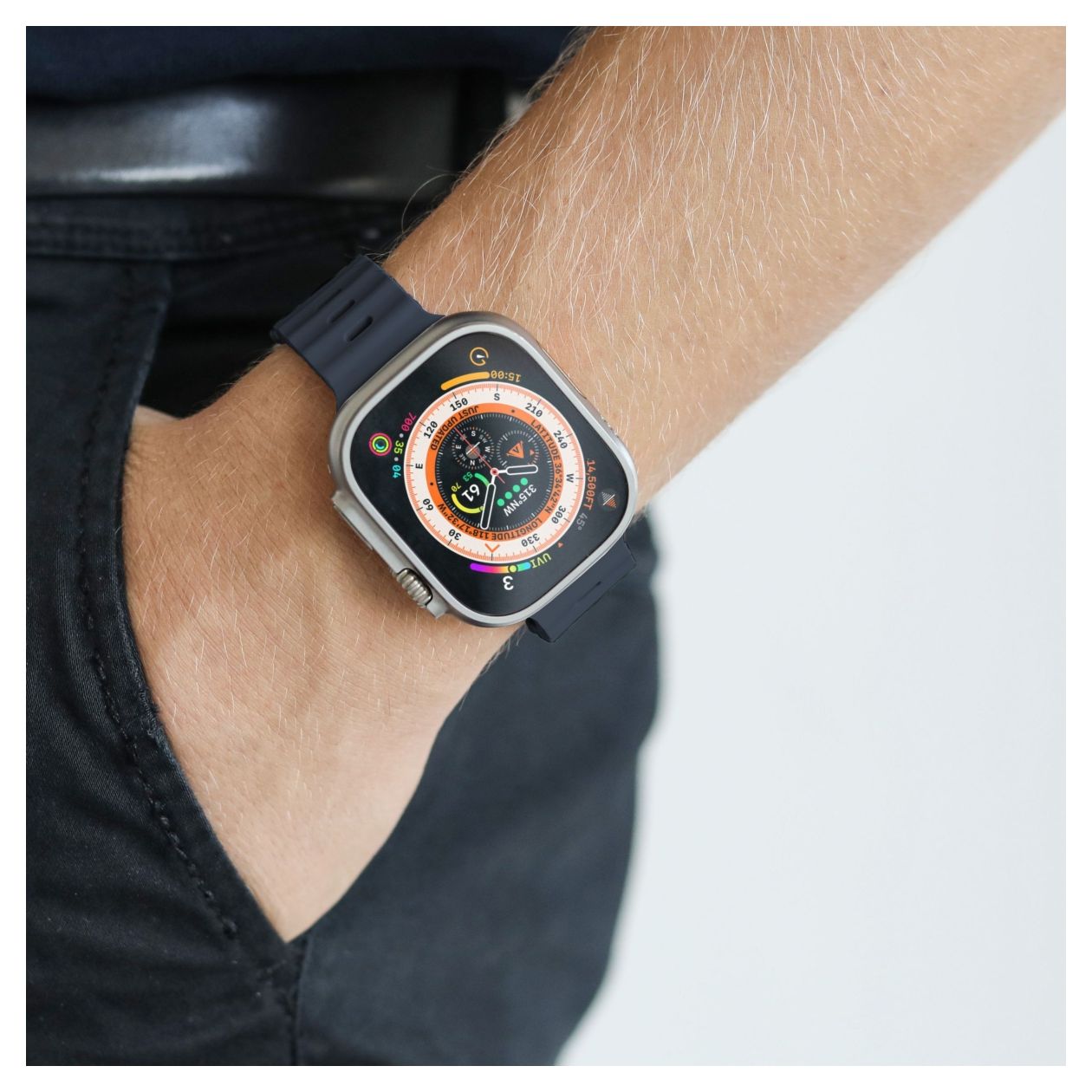 Wave Band 2 Armband Apple Watch 44 | 45 | 46 | 49 mm  (Navy) 