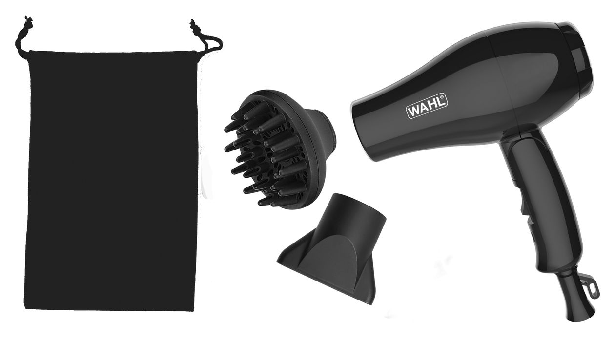3402-0470 Reisehaartrockner Travel Dryer Haartrockner 1000 W  (Schwarz) 