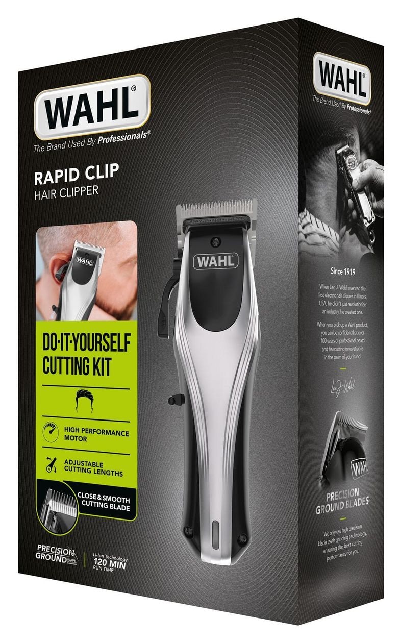 Rapid Clip Haarschneider Batterie/Akku 10 Aufsteckkämme 