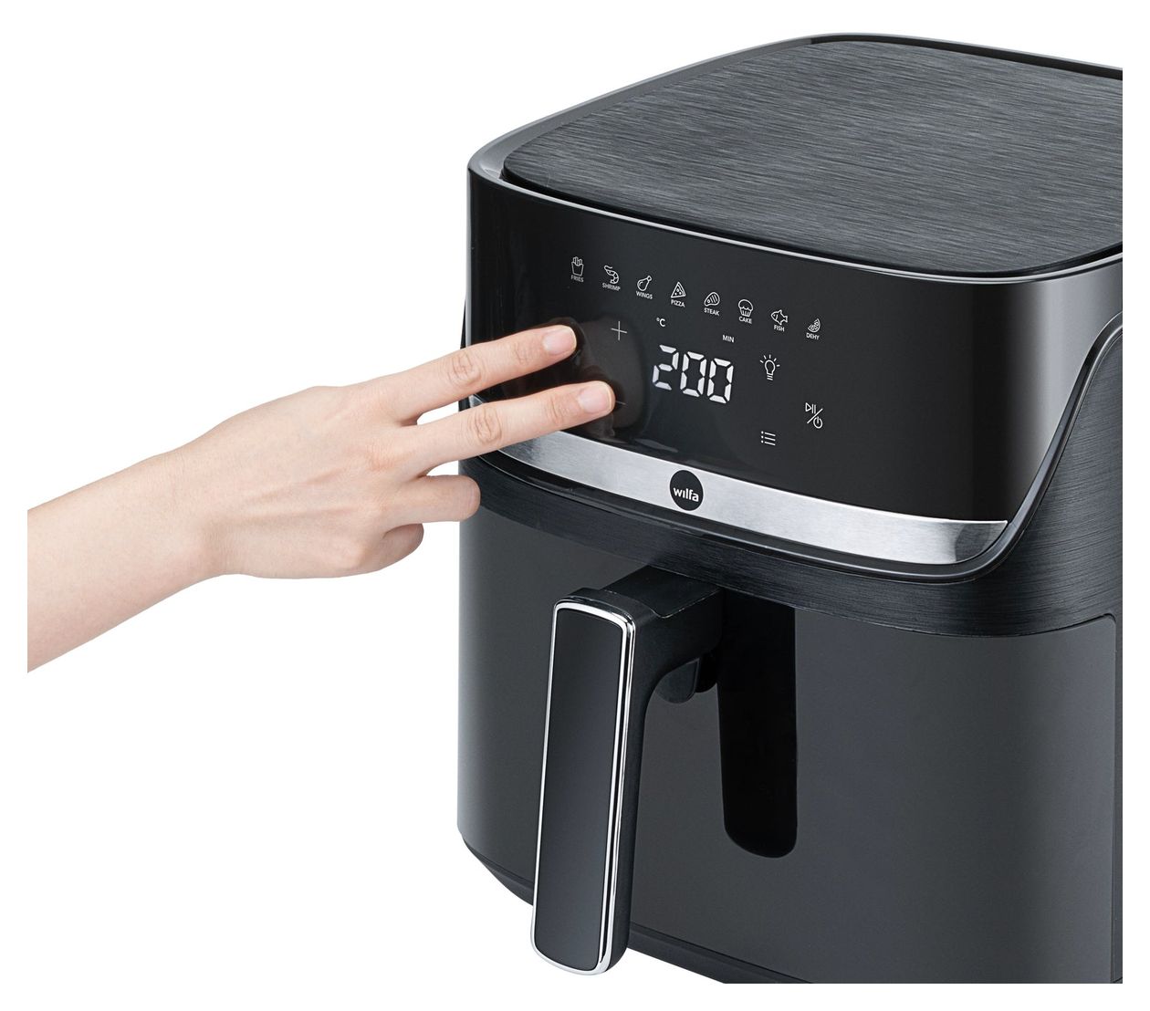 AF3B-80P Crispier Heißluftfritteuse 8 l 2000 W  (Schwarz) 