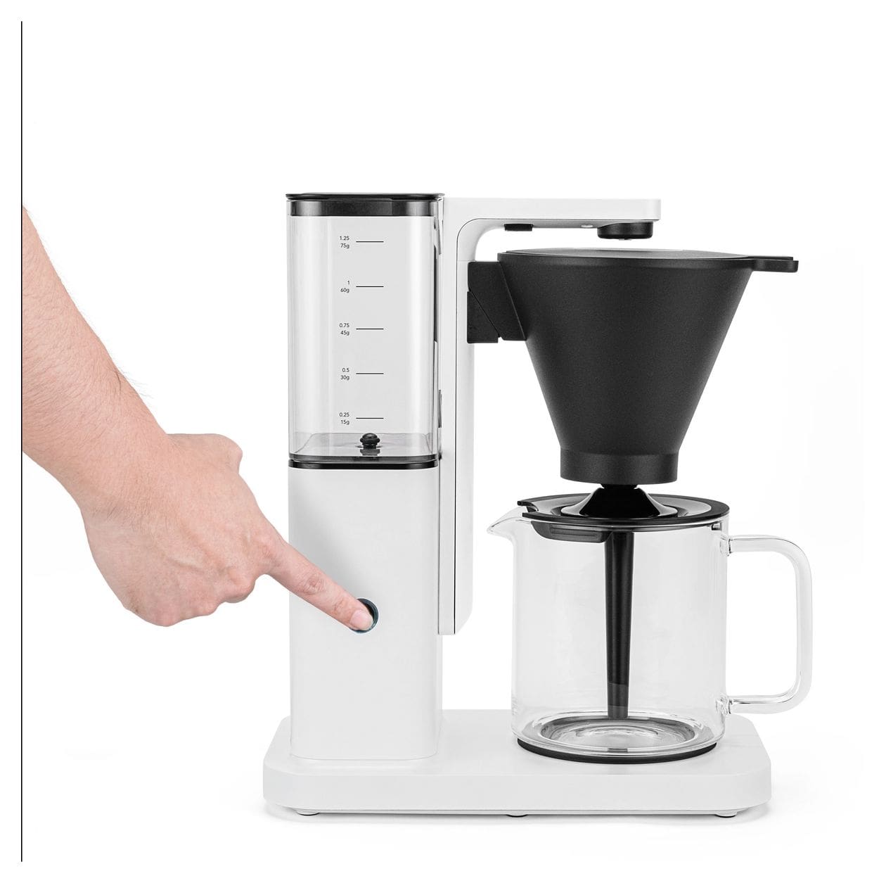 CM10W-A125 10 Tassen Filterkaffeemaschine 1,2 l (Schwarz, Transparent, Weiß) 