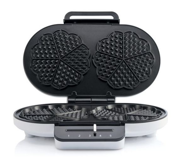 WDWA-516W Waffeleisen Herz (Form) für 2 Waffel(n) 1200 W 