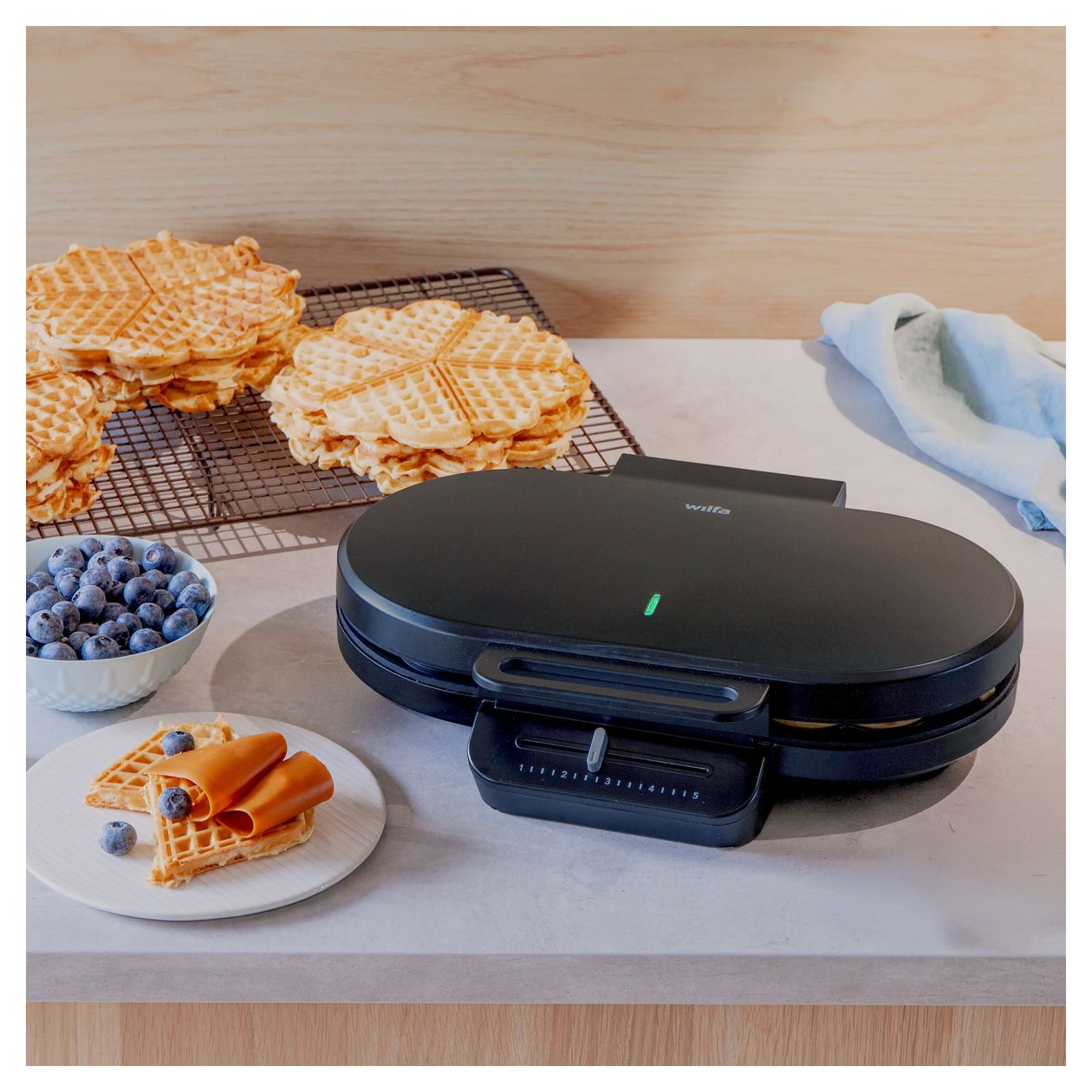 WM4DB-160 Waffeleisen Herz (Form) für 2 Waffel(n) 1200 W 