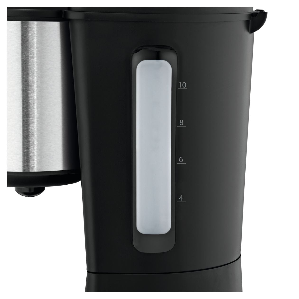 Bueno 10 Tassen Filterkaffeemaschine 1,7 l  (Schwarz, Chrom) 