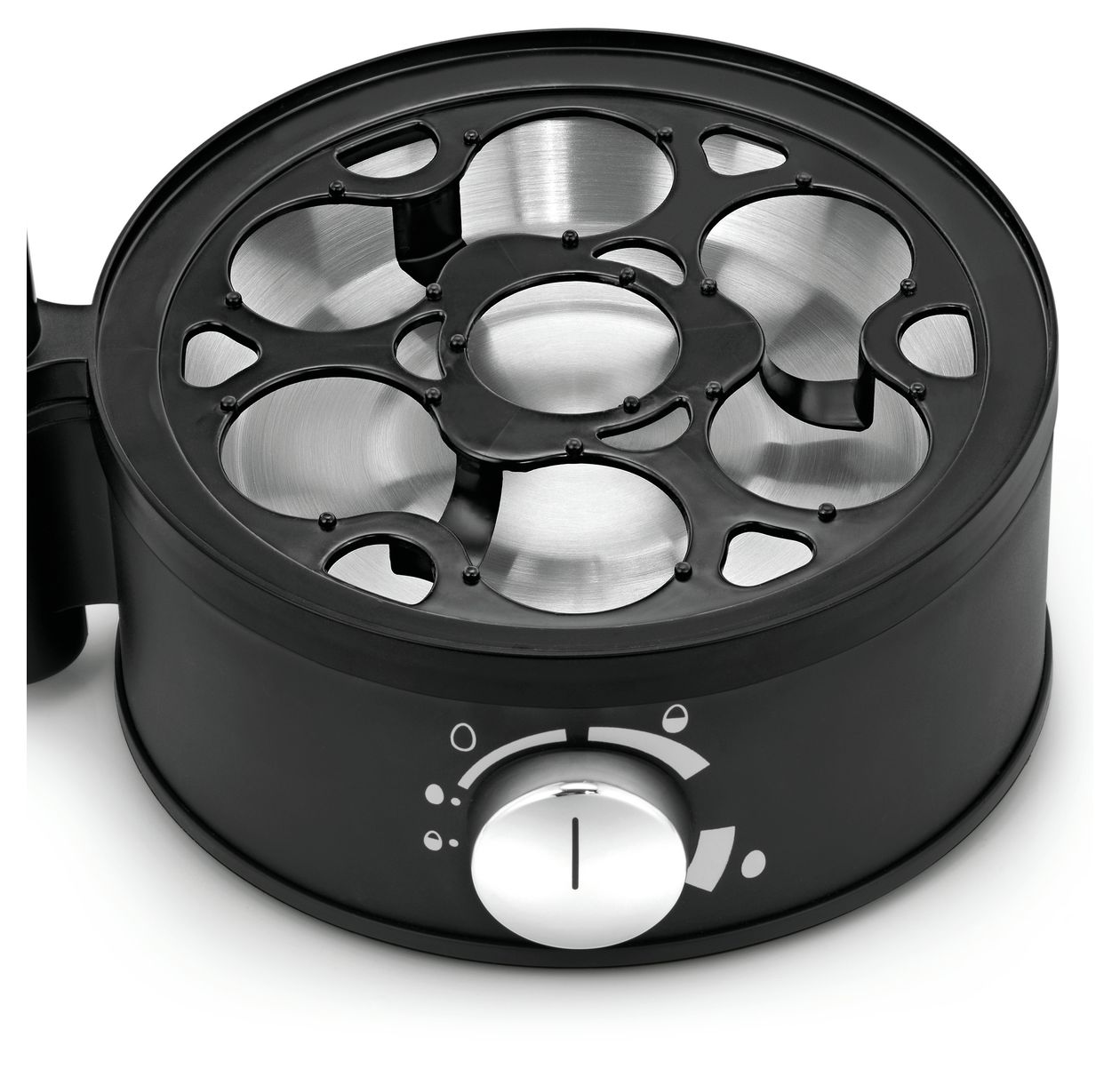 Stelio Eierkocher für 7 Eier  (Schwarz, Chrom) 