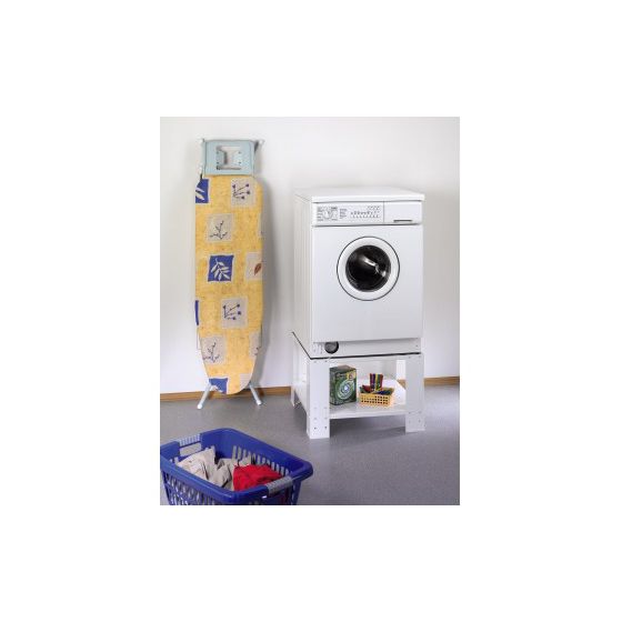 111078 Universalsockel mit Boden für Waschmaschine/Trockner bis 150kg Weiß 