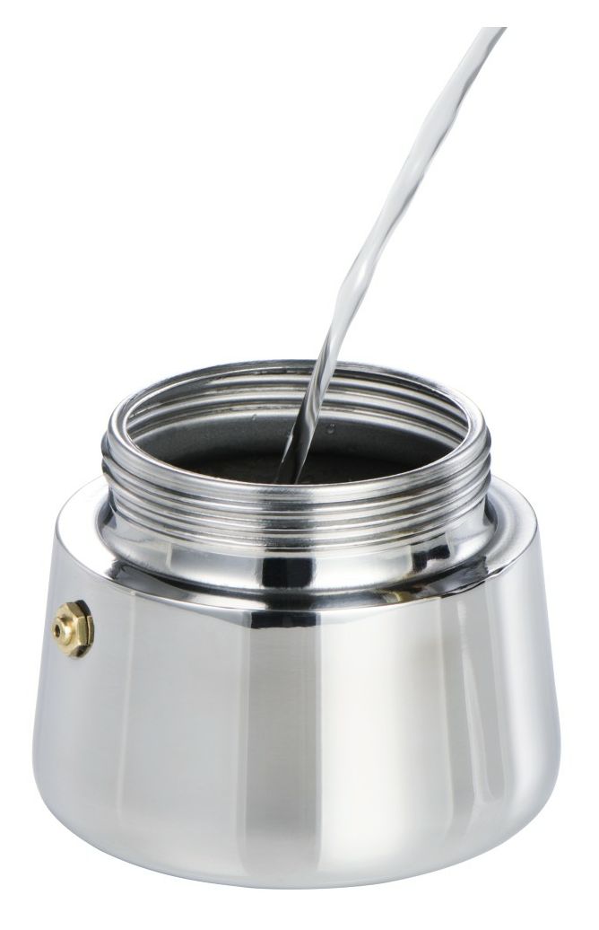 111230 Espressokocher für 6 Tassen Filterkaffeemaschine  (Schwarz, Silber) 