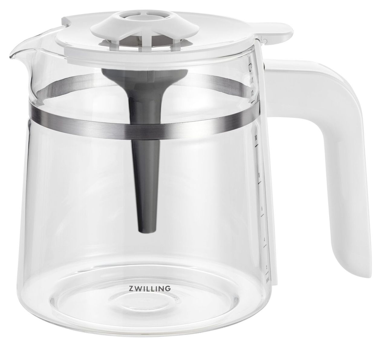 Enfinigy 12 Tassen Filterkaffeemaschine 1,5 l  (Silber, Weiß) 