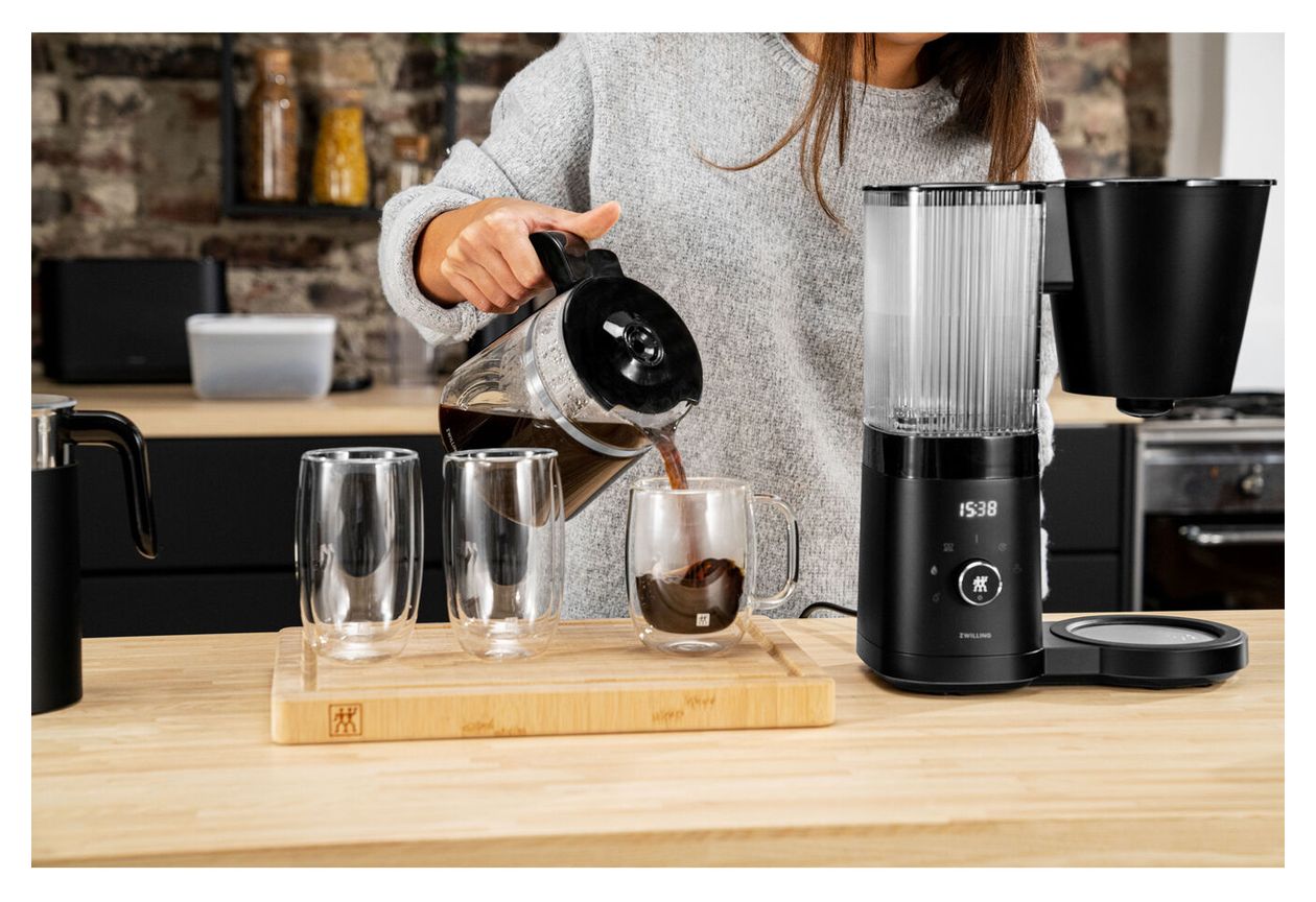 Enfinigy 12 Tassen Filterkaffeemaschine 1,5 l  (Schwarz) 
