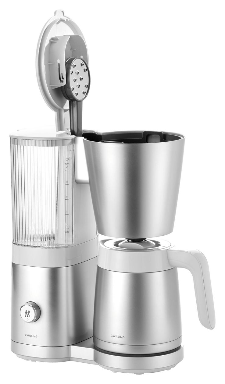 Enfinigy 12 Tassen Thermo Filterkaffeemaschine 1,5 l  (Stahl, Weiß) 