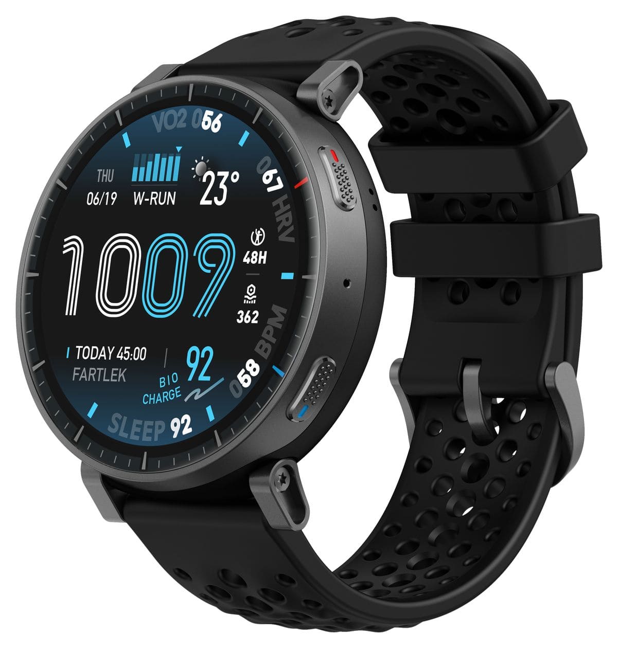 Active Max Digital  Smartwatch Rund 323 ppi  (Schwarz) 