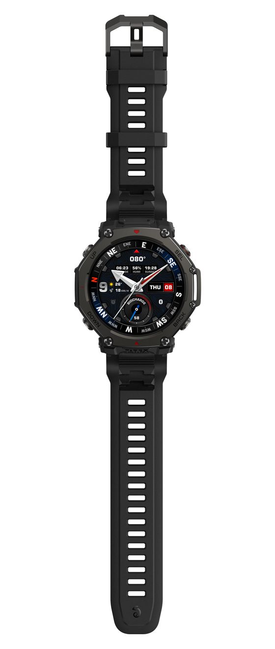 T-Rex 3 Pro Digital 48 mm Smartwatch Rund 322 ppi  (Schwarz) 