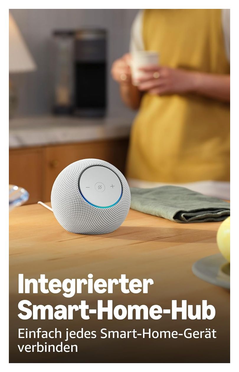 Echo Dot Max Wlan Lautsprecher mit Bluetooth Amazon Alexa  (Weiß) 