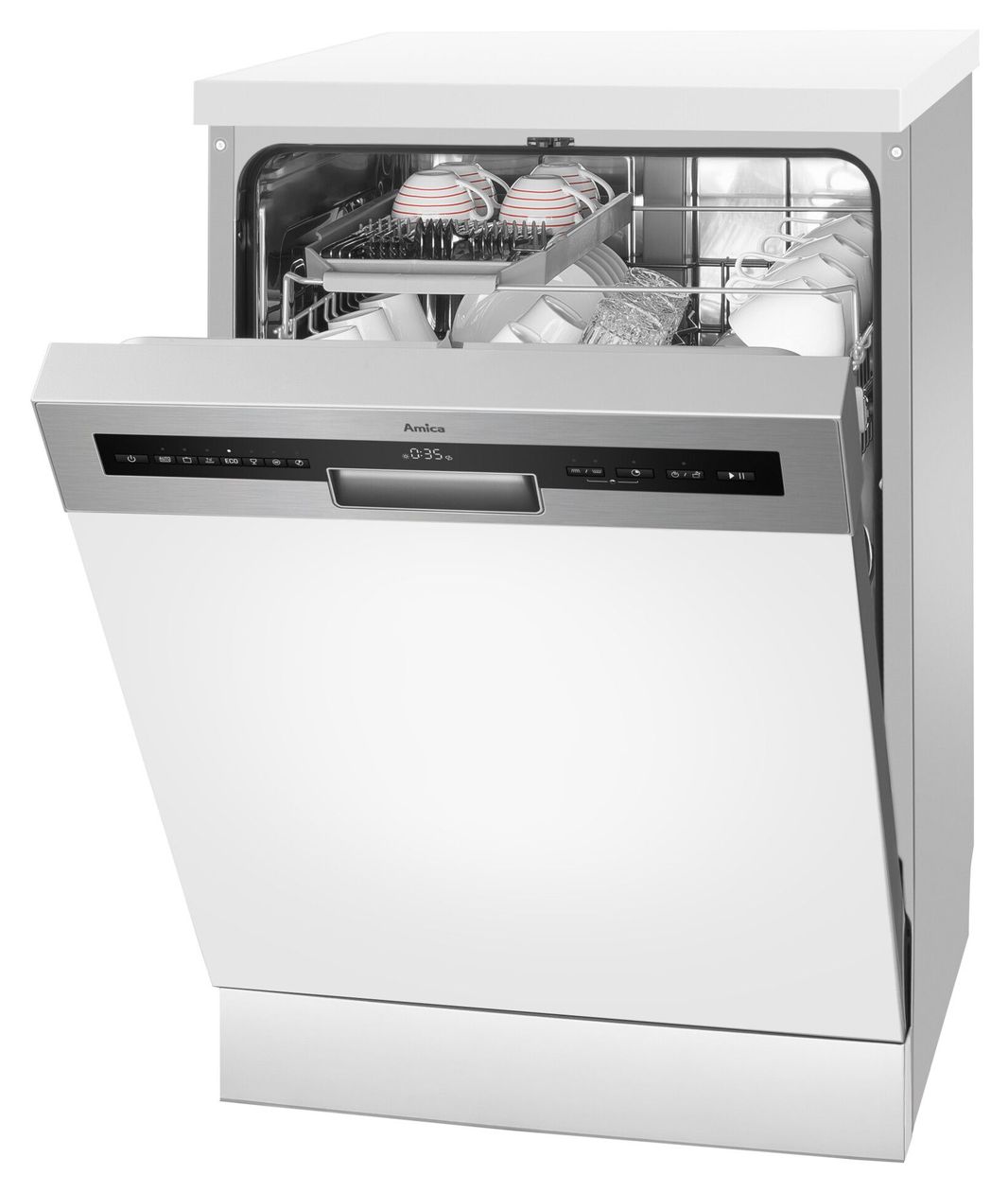 EGSP566101E 60 cm Geschirrspüler teilintegriert (ohne Front) Leise 14 Maßgedecke aquaStop Funktion 