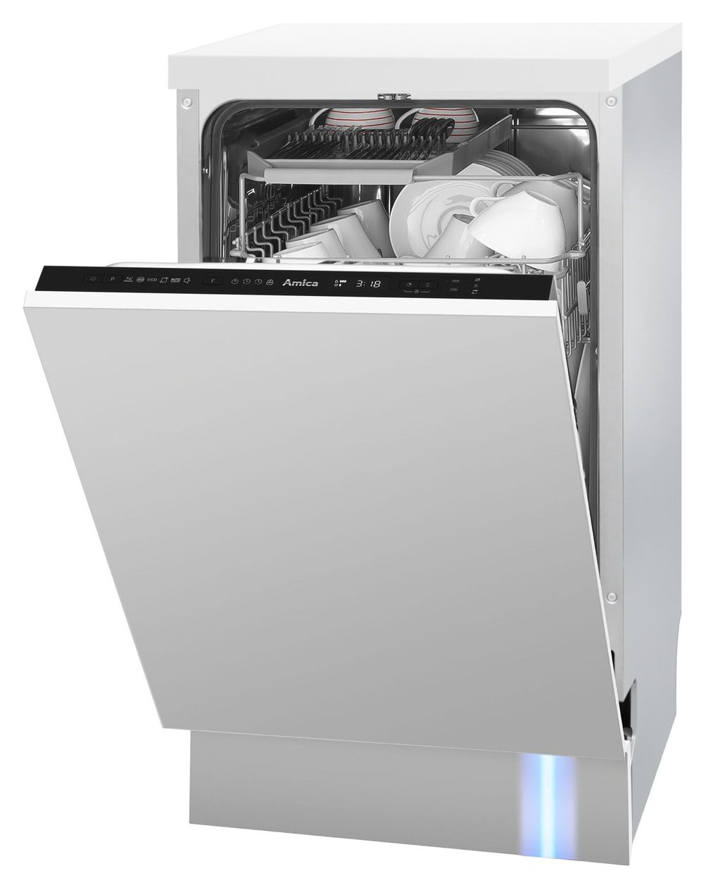 EGSPV586901 45 cm Geschirrspüler vollintegriert (ohne Front) Sehr leise 10 Maßgedecke aquaStop Funktion 