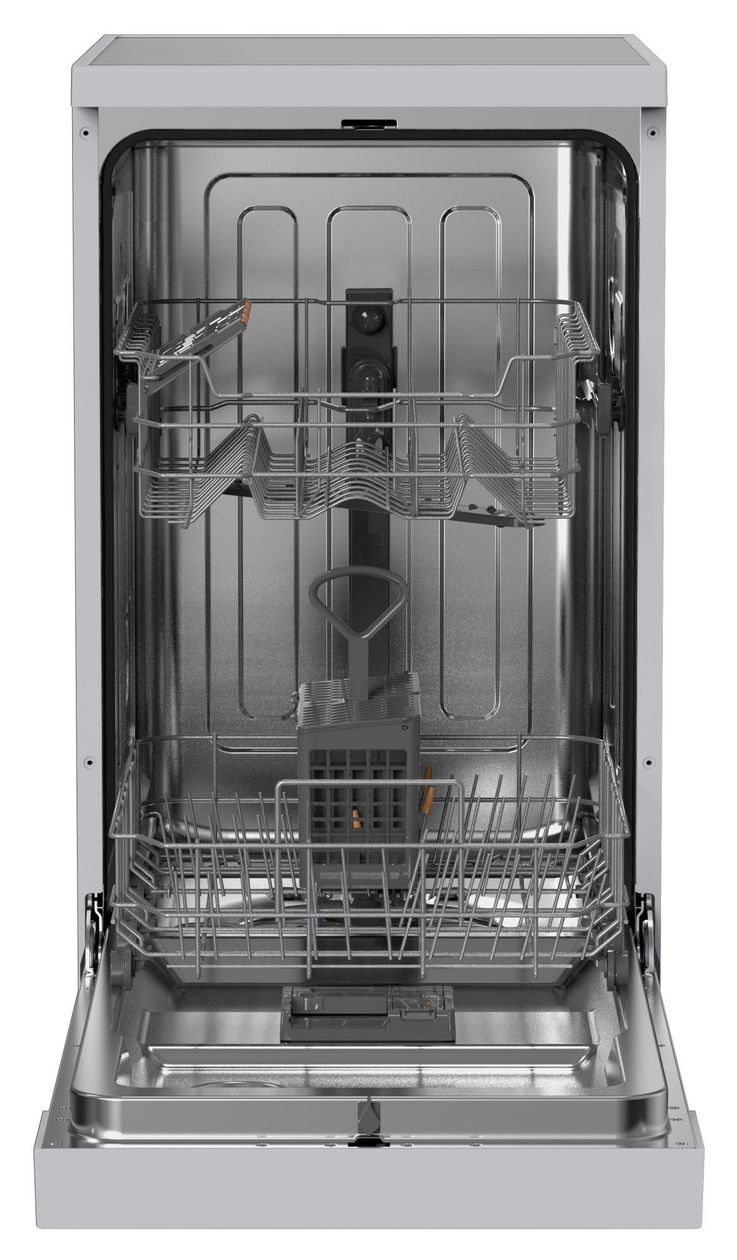 GSP 539 460 45 cm Geschirrspüler freistehend leise 11 Maßgedecke aquaStop Funktion (Silber) 
