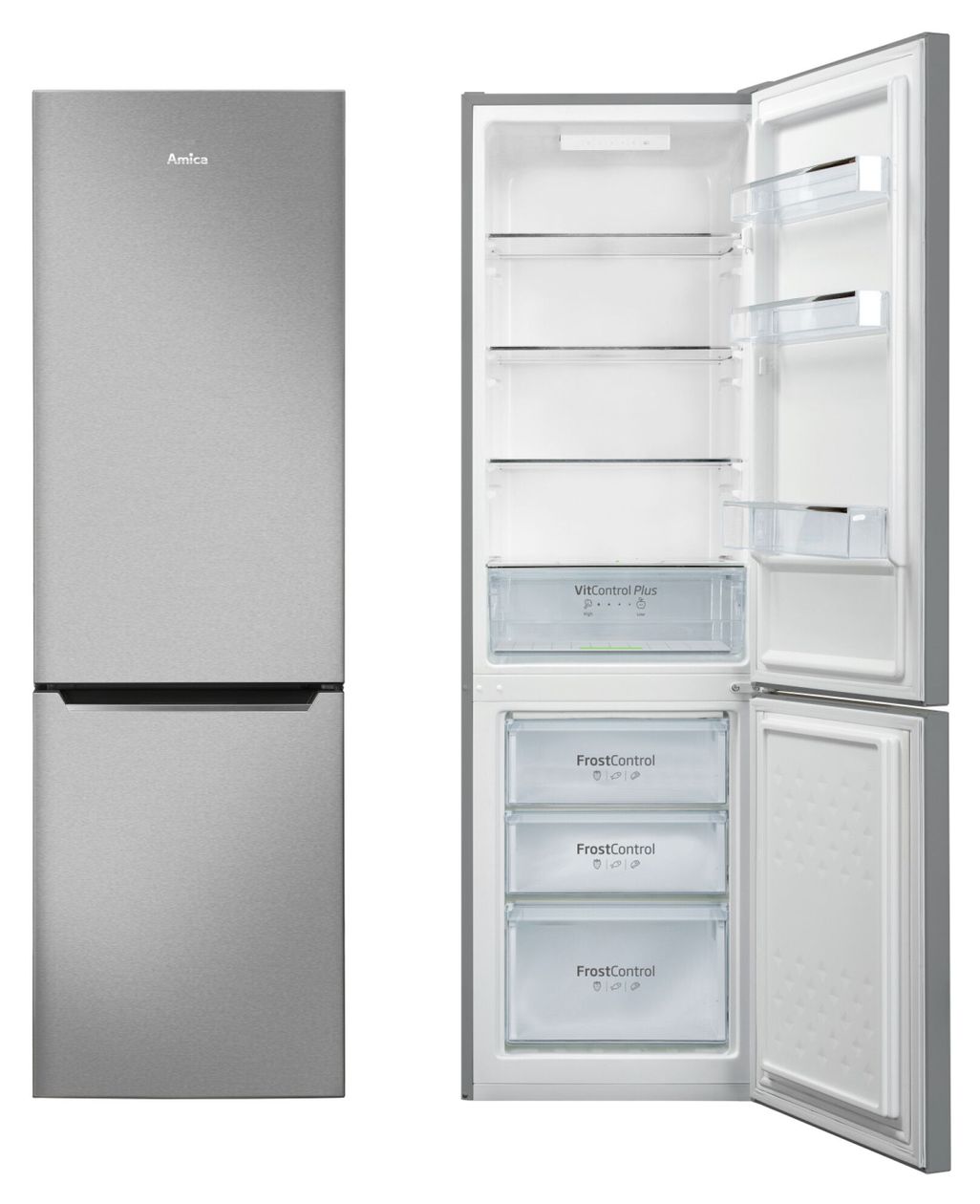 KGCL387160E 187 l / 75 l Kühl-Gefrierkombi freistehend 137 kWh Jahr  (Edelstahl) 