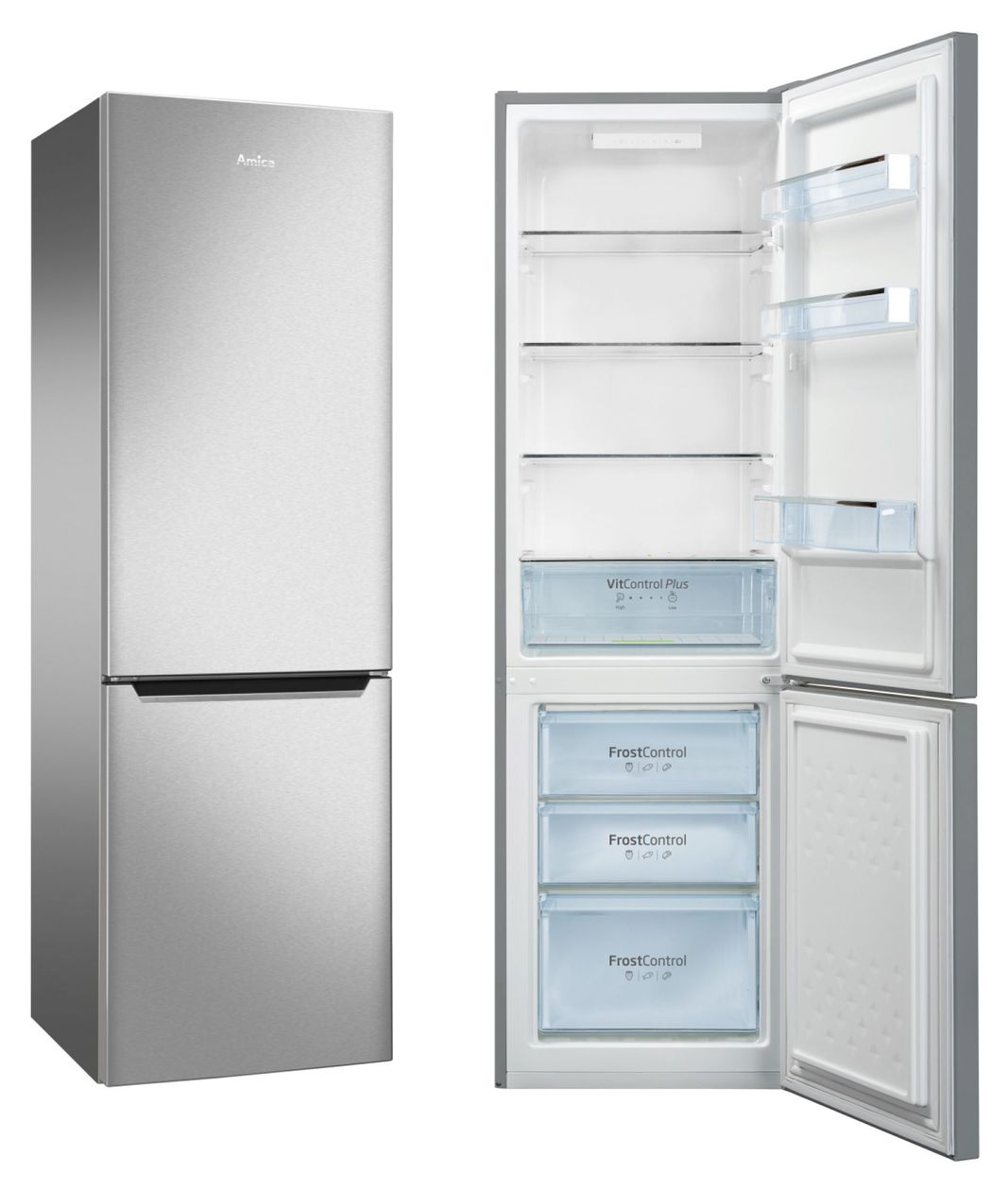 KGCL387165E 187 l / 75 l Kühl-Gefrierkombi freistehend 109 kWh Jahr  (Edelstahl) 