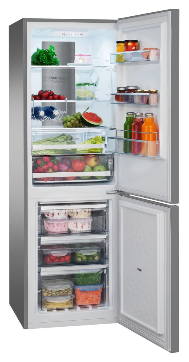 KGCN387140E 43 l / 10 l Kühl-Gefrierkombi freistehend NoFrost 175 kWh Jahr  (Edelstahl) 