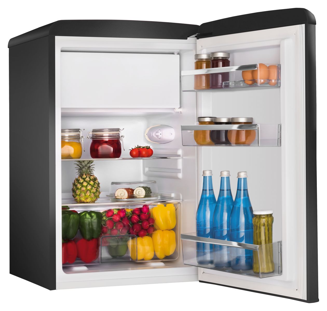 KS15617MS 108 l / 95 l Tischkühlschrank EEK: E 137 kWh Jahr  (Schwarz) 