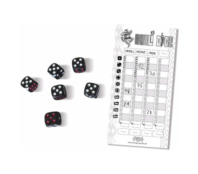 2000 Chili Dice Brettspiel bis zu 4 Spielern ab 8 Jahr(e) 