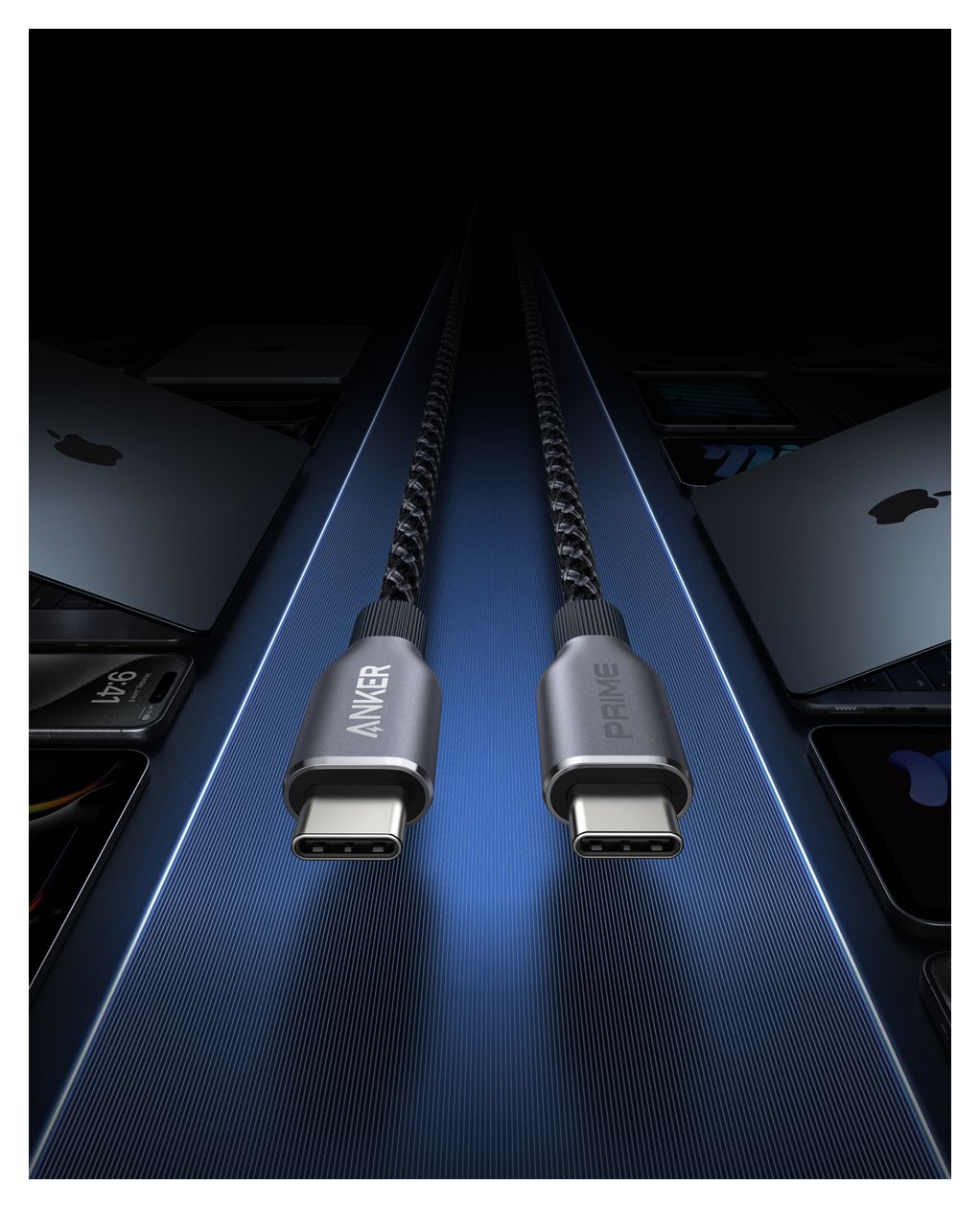 Prime Rundkabel USB C auf USB C Männlich 0,9 m 