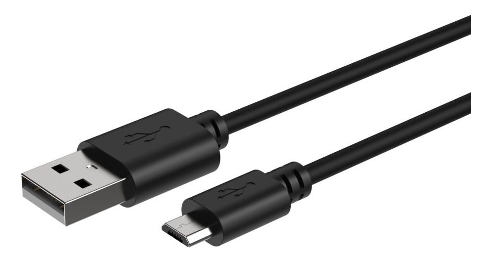 1700-0129 0,48 Gbit/s Stecker Rundkabel USB A auf Micro-USB B 1 m  (Schwarz) 