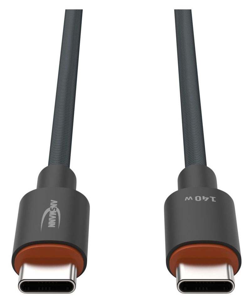 1700-0177 0,48 Gbit/s Rundkabel USB C auf USB C Männlich bis 140 W 0,6 m  (Anthrazit) 
