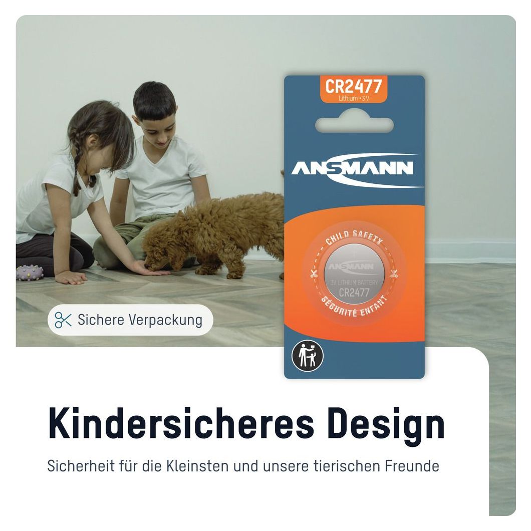 Knopfzelle CR2477 Lithium 3 V 1 Stück  (Silber) 