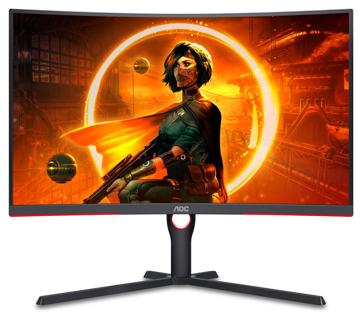 CQ32G3SU/BK Quad HD Monitor 80 cm (31.5 Zoll) 16:9 4 ms 300 cd/m²  (Schwarz, Rot) 