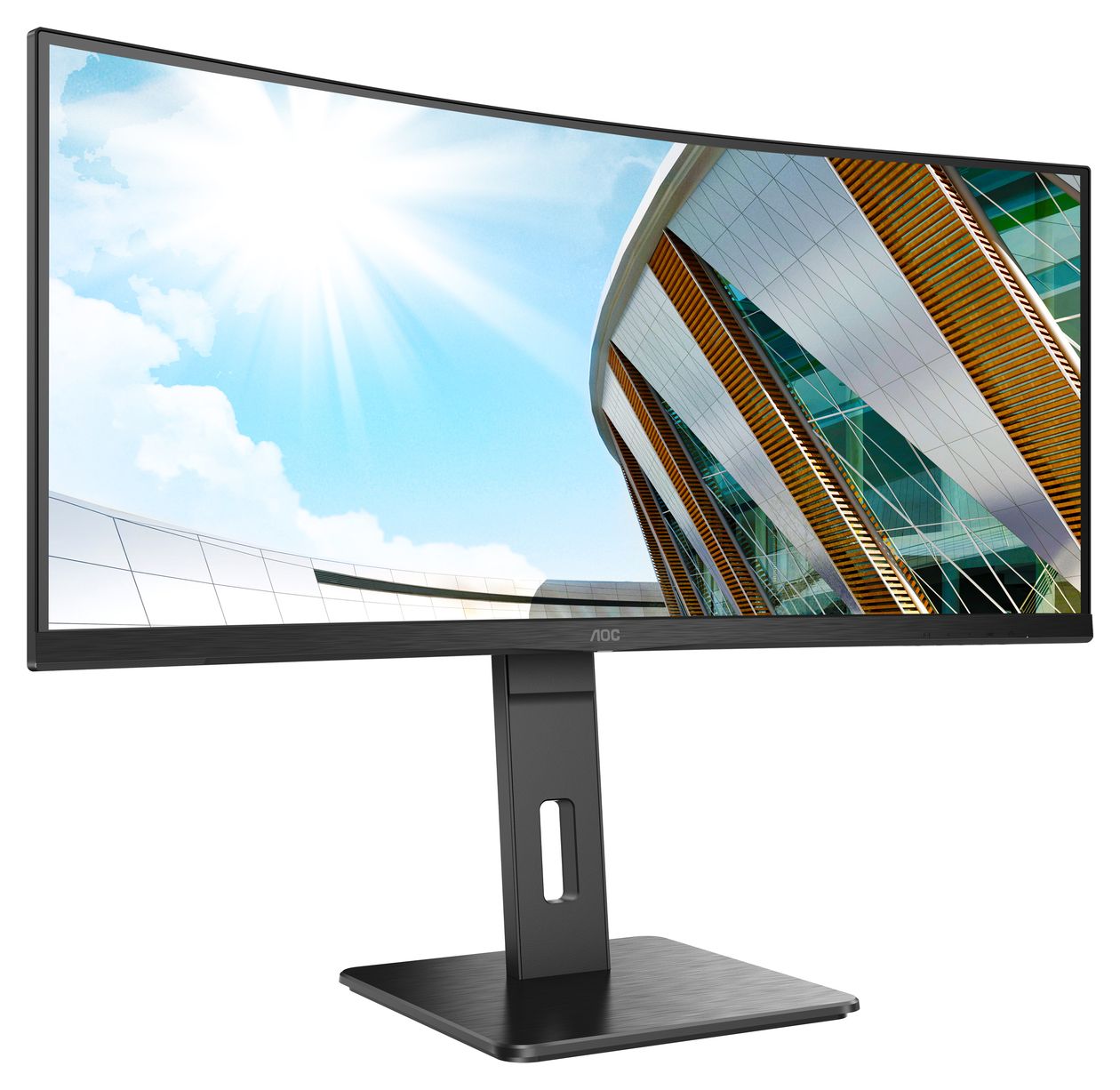 CU34P2A Quad HD Monitor 86,4 cm (34 Zoll) 21:9 4 ms 300 cd/m²  (Schwarz) 