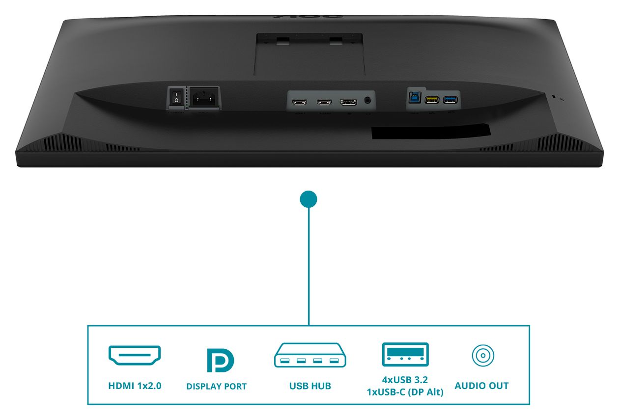 CU34V5C/BK Quad HD Monitor 86,4 cm (34 Zoll) 21:9 4 ms 300 cd/m²  (Schwarz) 