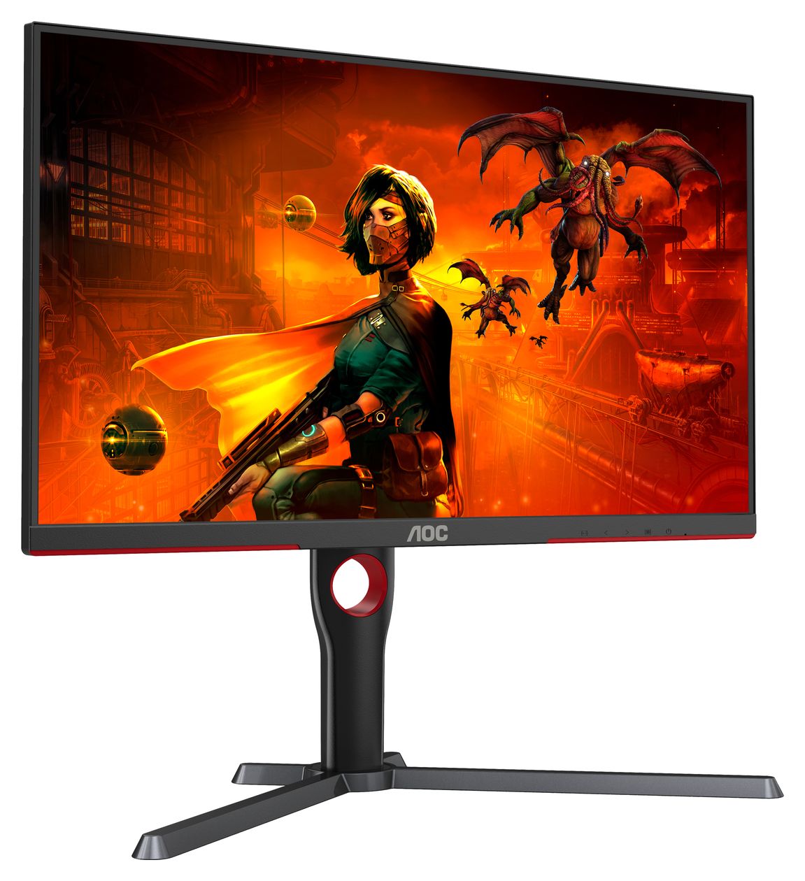 U27G3X/BK 4K Ultra HD Monitor 68,6 cm (27 Zoll) 16:9 1 ms  (Schwarz, Rot) 