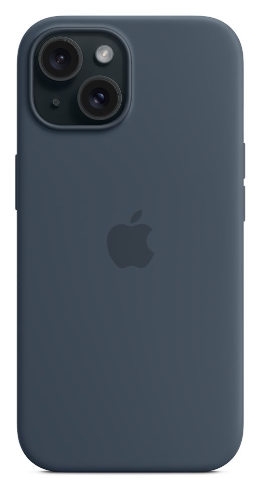 Silikon Case mit MagSafe Cover für Apple iPhone 15  (Navy) 