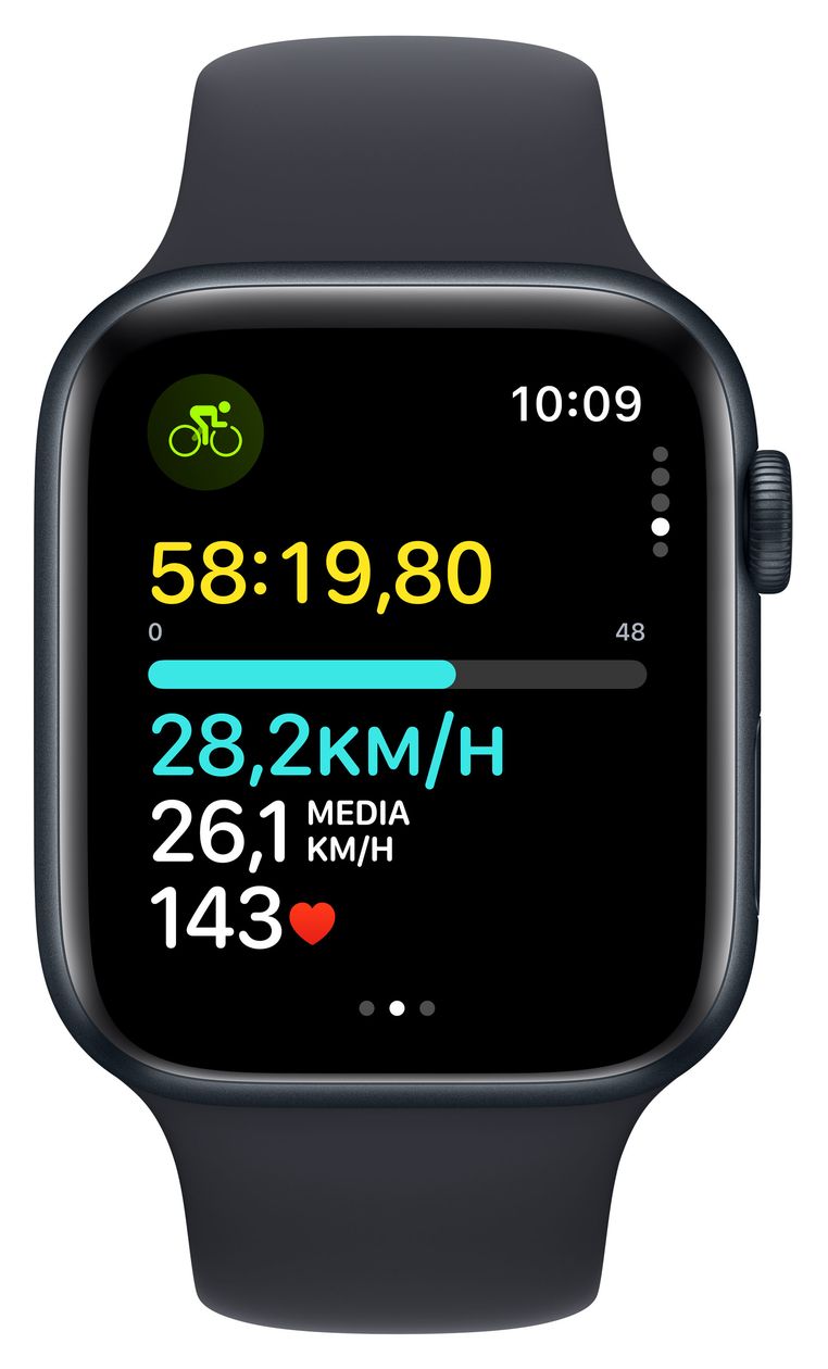 Watch SE (2024) Digital 44 mm M/L Smartwatch Rechteckig 18 h  (Schwarz) 