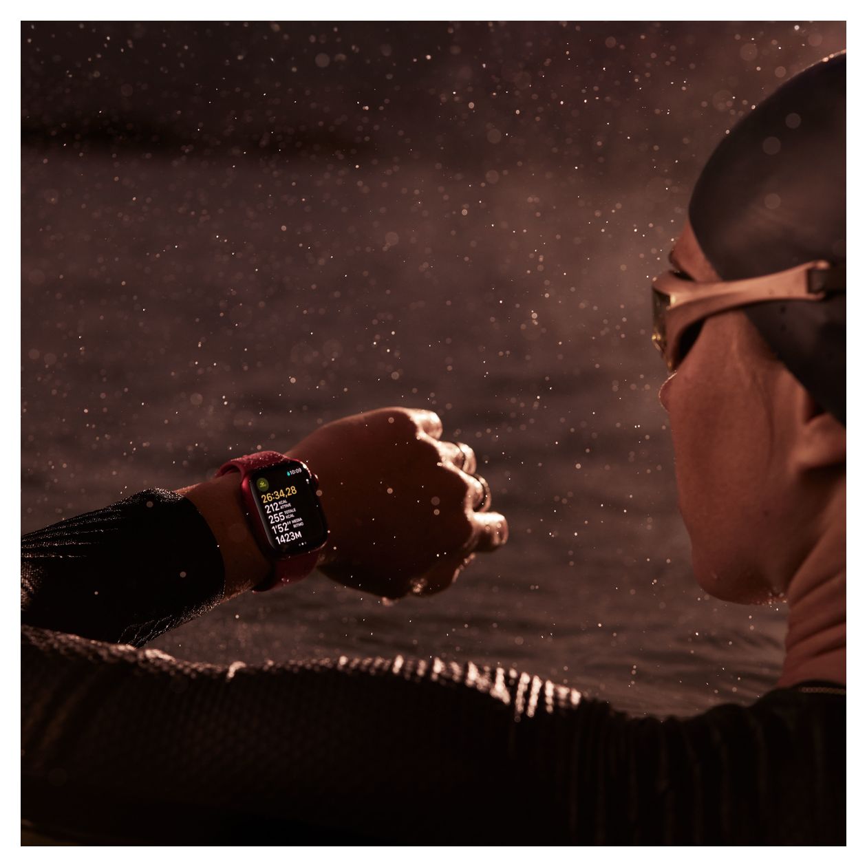 Watch Series 9 Digital 45 mm Smartwatch Rechteckig IP6X 36 h 4G  (Schwarz) 