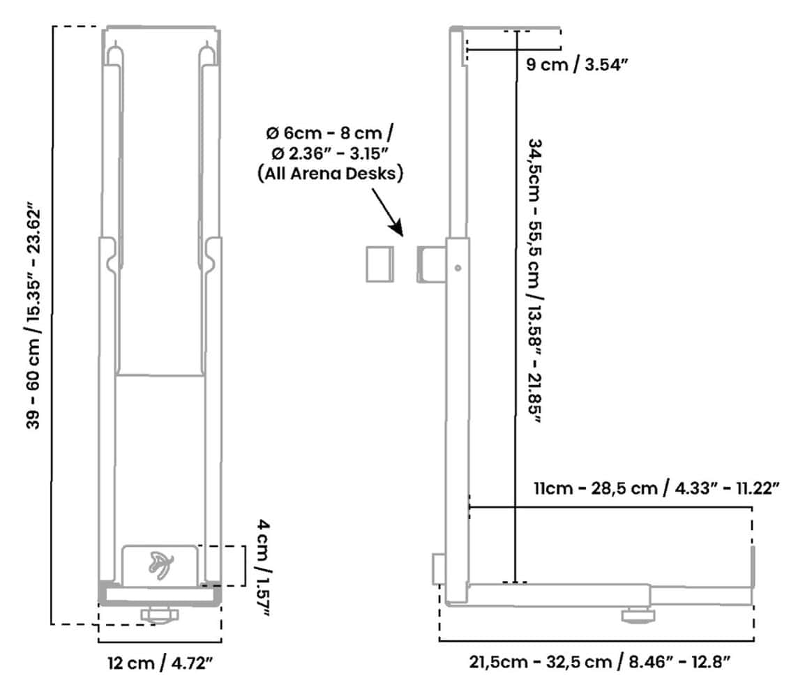 Arena PC-Halterung bis 30 kg  (Grün) 
