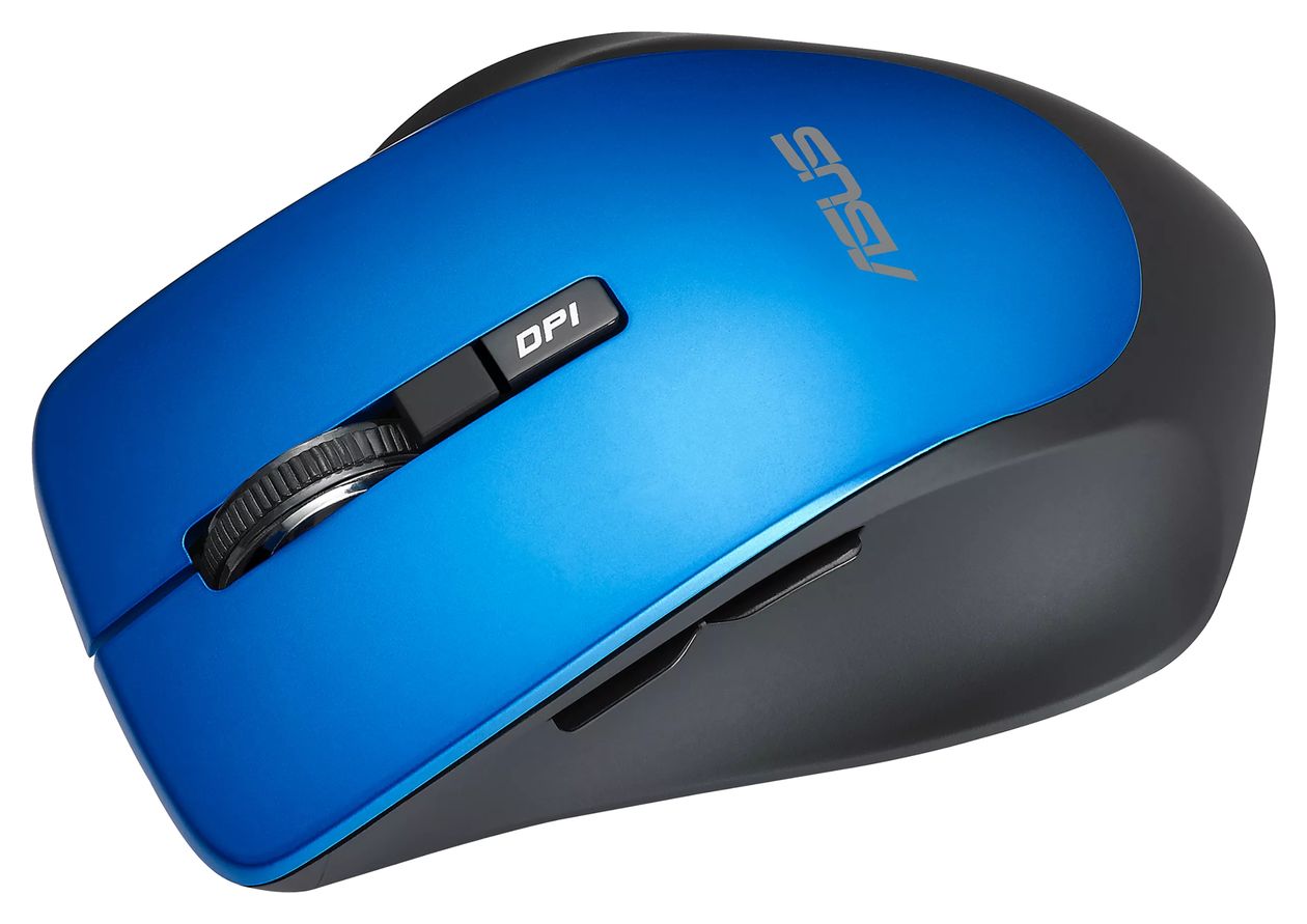 WT425 1600 DPI Büro Maus Optisch  (Schwarz, Blau) 