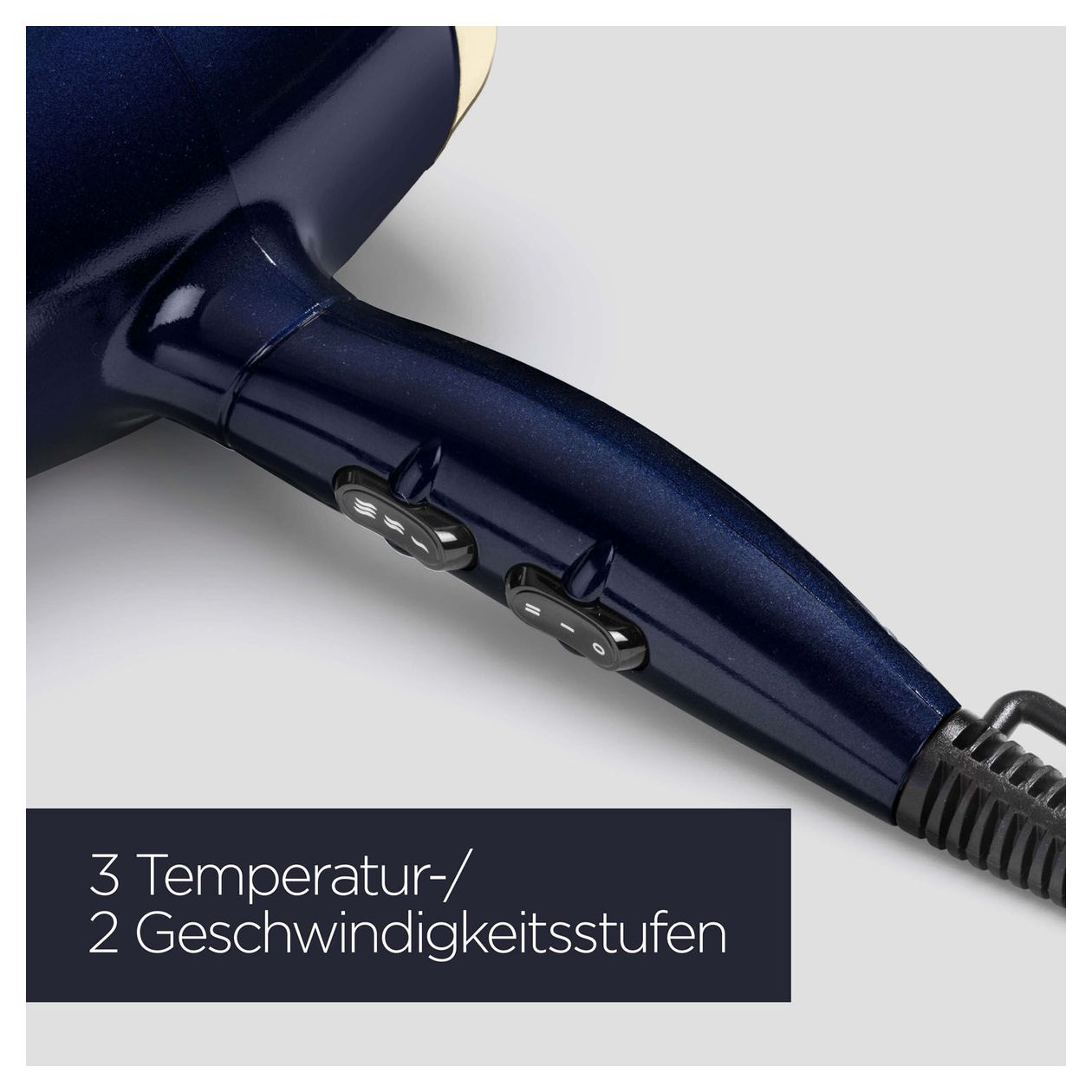 5911E Black Onyx Haartrockner 2000 W  (Schwarz, Gold) 