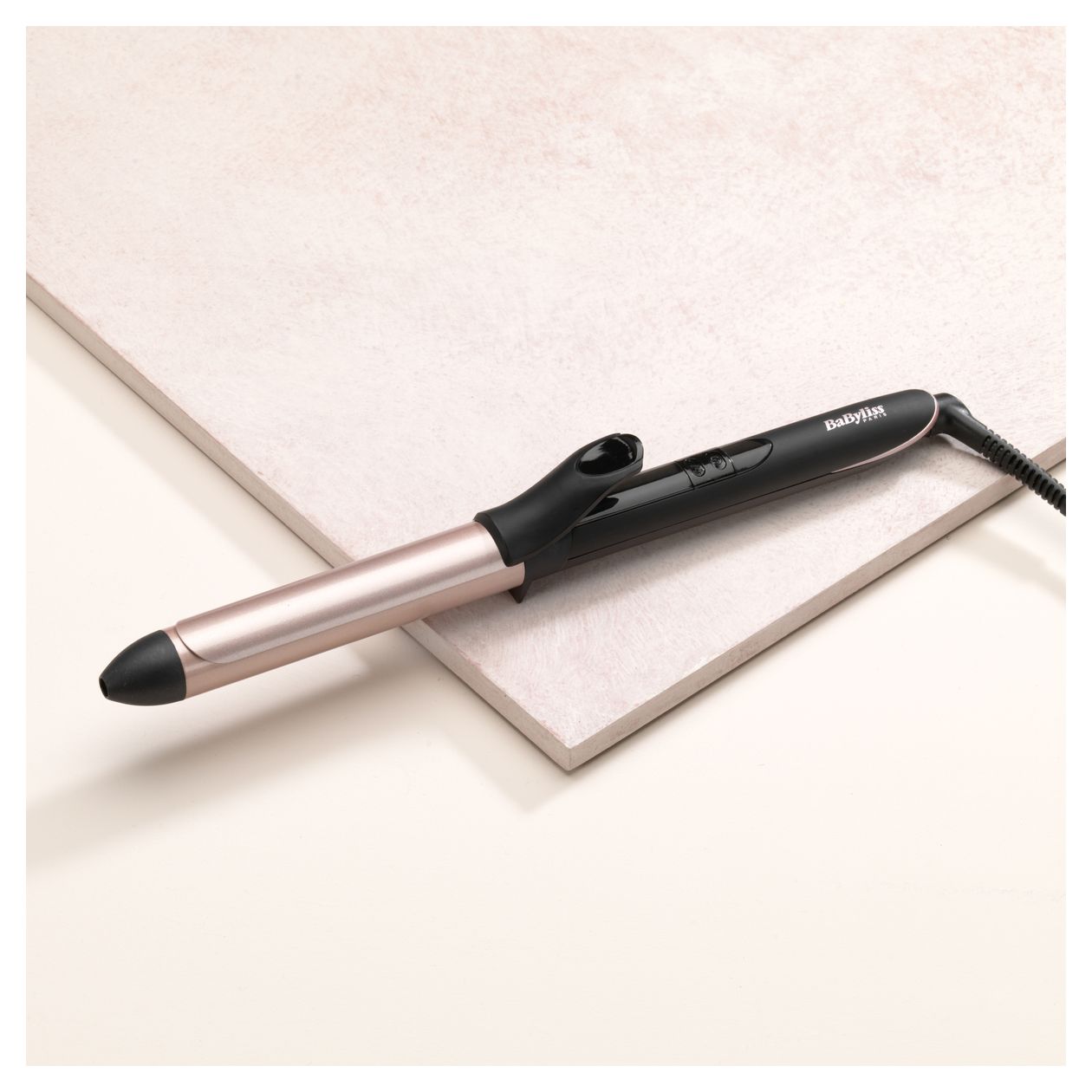 C451E Curling Tong Lockenstab (Schwarz, Rosa-Goldfarben) 