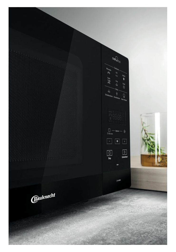MW49BL Freistehende Mikrowelle 800 W Größe: mittel 6 Stufen Dampfgaren Grill  (Schwarz) 