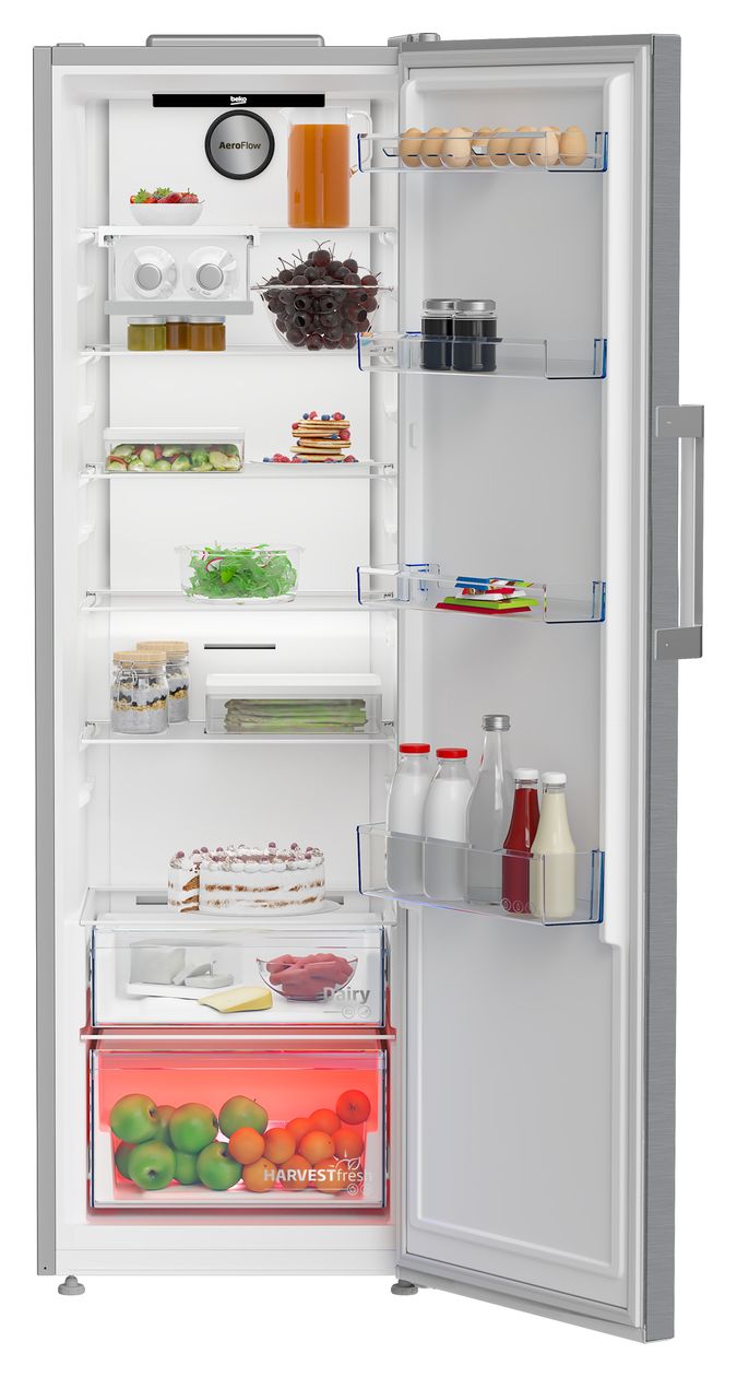 B3RMLNE444HXB 365 l / 365 l Kühlschrank freistehend EEK: E 143 kWh Jahr NoFrost  (Edelstahl) 